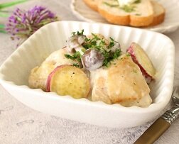 さつまいものシュクメルリ風